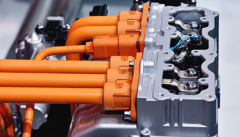 An engine for an electric car.