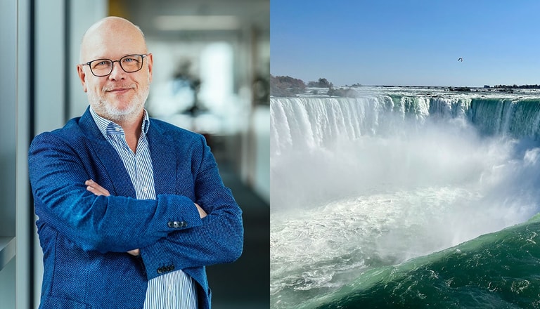 Alex Nieuwpoort, President of Wolfram Bergbau- und Hütten in Austria, and Niagara Falls. 