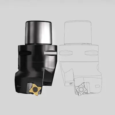 A tool holder with a metal-cutting insert